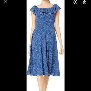 NWT Betsey Johnson blue polka dot dress size 10